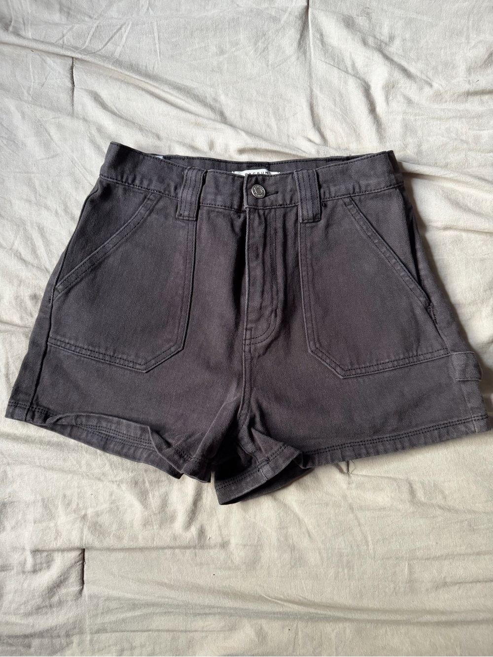 PacSun Black High-Rise Utility Jean Shorts